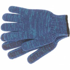Перчатки трикотажные усиленные, гелевое ПВХ-покрытие, 7 класс, синие Россия Сибртех