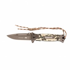 Нож туристический, складной, 220/90 мм, система Liner-Lock, с накладкой G10 на руке, стеклобой Барс